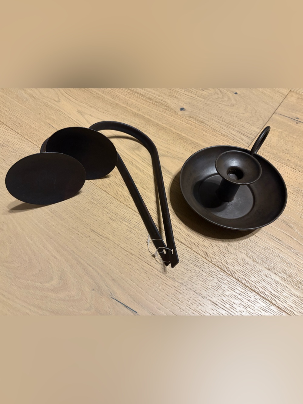 Classic Metal Candle Holders - Black